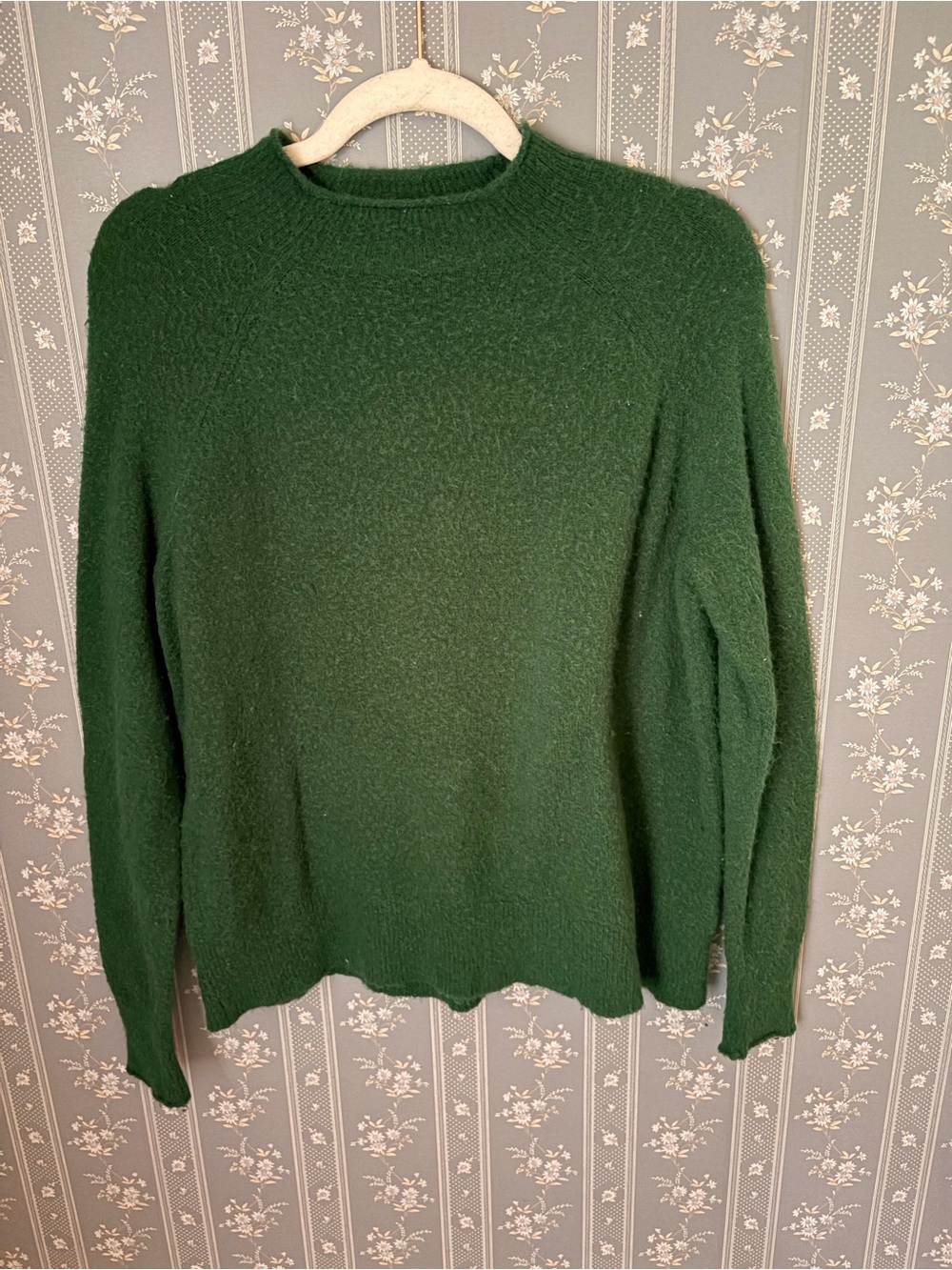 J. Crew Dark Green Crewneck Sweater